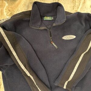 Men’s Greenbrier Resort Long Sleeve Navy Polartec Fleece 1/4 zip Large